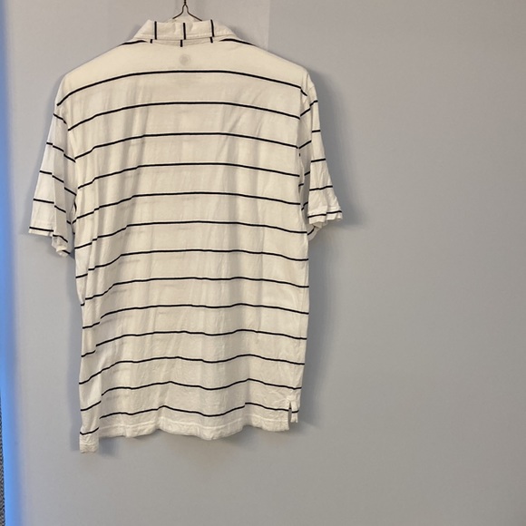 Southern Proper Polo. White with black stripe. Large. - Picture 3 of 3